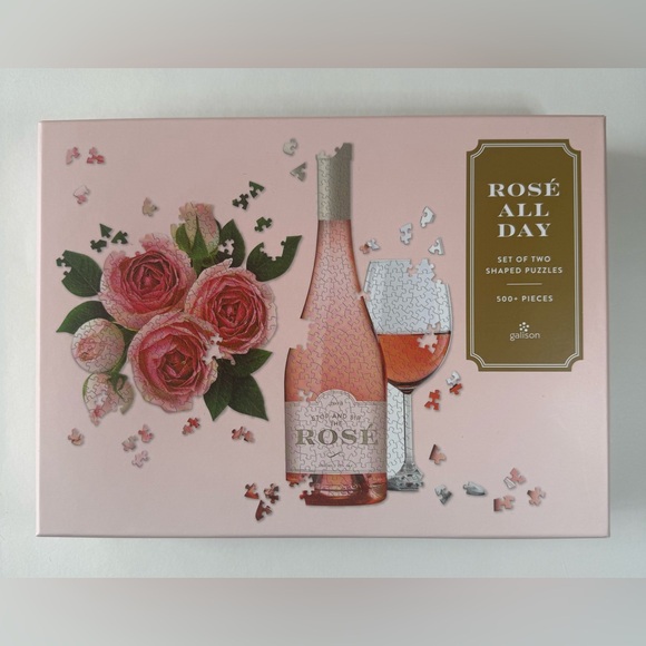 Galison Other - NWT Galison Rose All Day 2-in-1 Shaped Puzzle Set 500+ Pieces